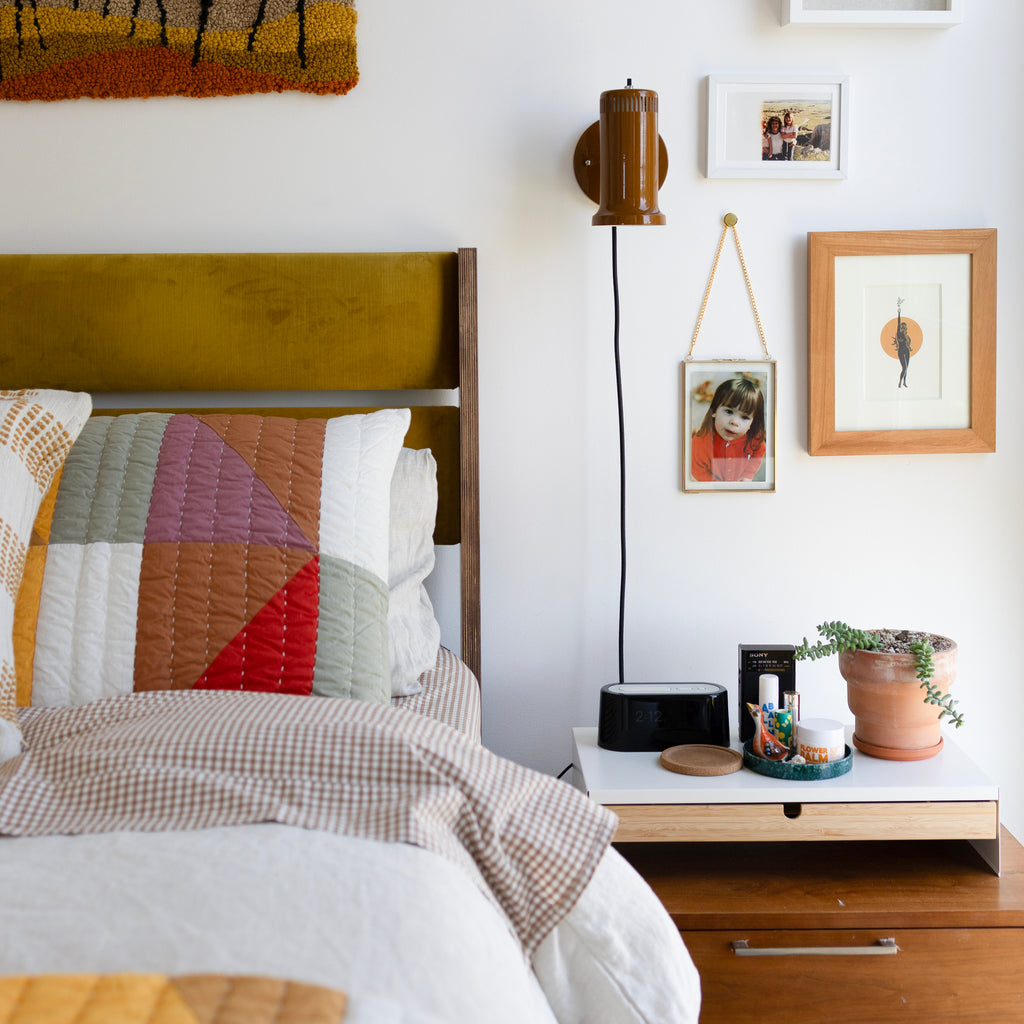 Modern Rooftops Pieced Cotton Quilt