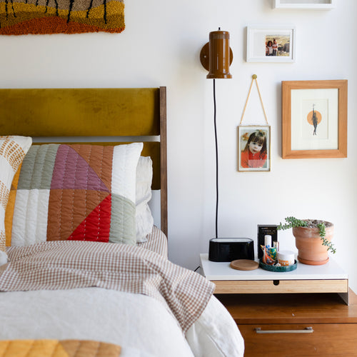 Modern Rooftops Pieced Cotton Quilt