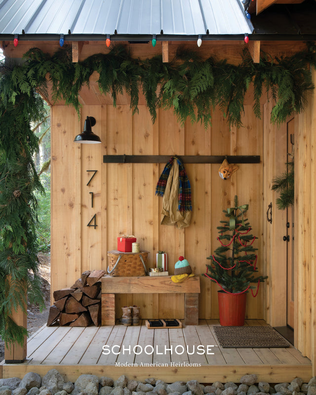 Front door enterence with garland