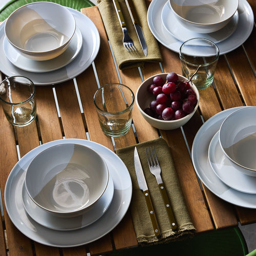Half & Half Melamine Dinnerware