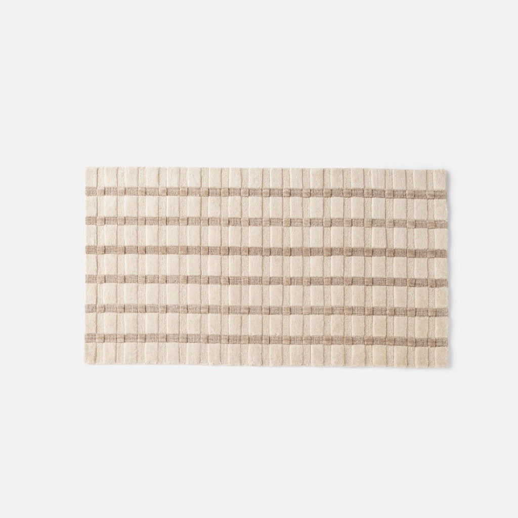 Ashlar Handwoven Wool Rug::natural - ashlar rug::main