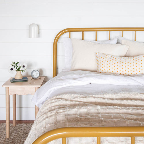 Popcorn Grid Coverlet