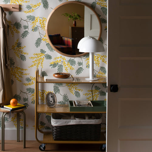 Oak Chamfered Mirror - Round