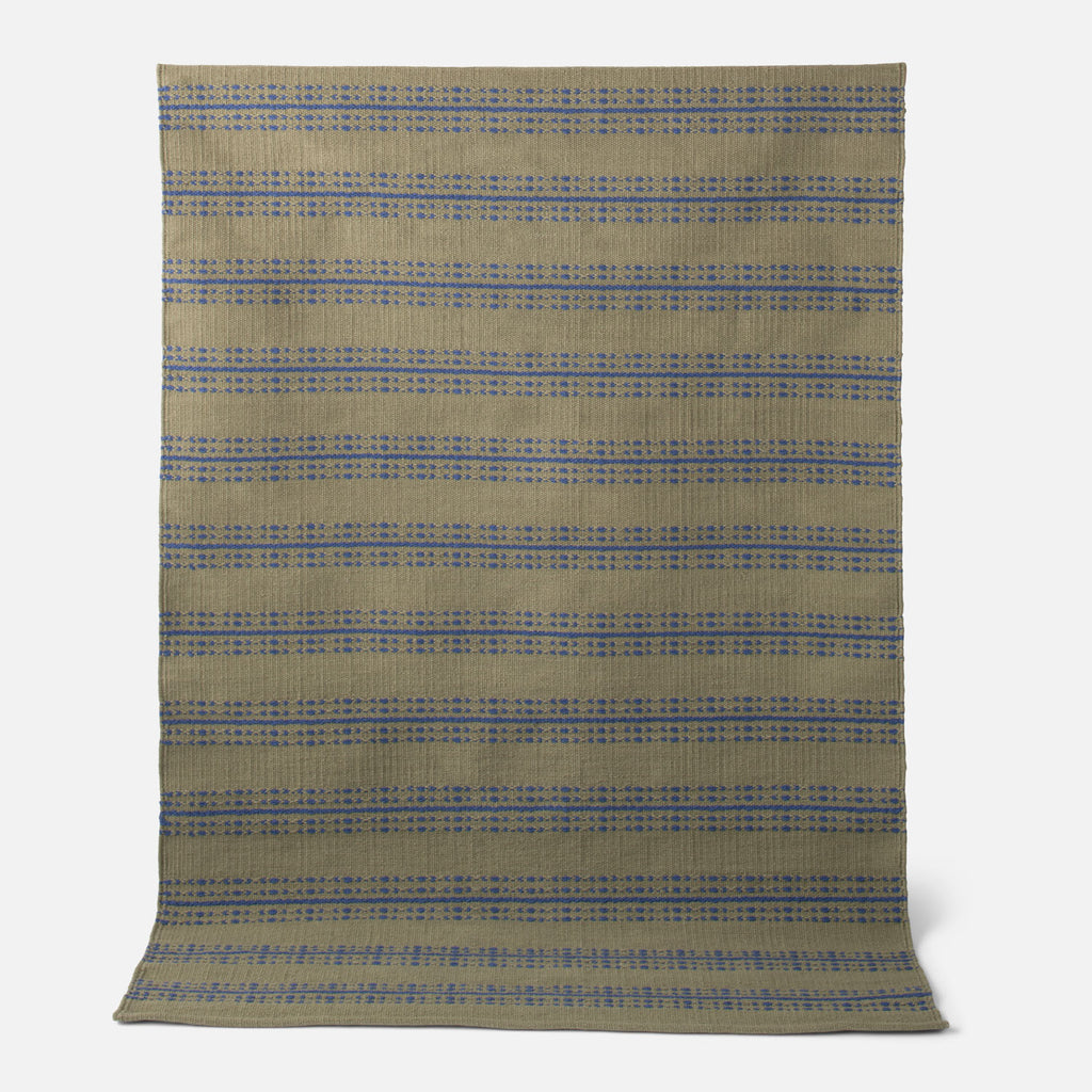 Cotton Ticking Stripe Flatweave Rug