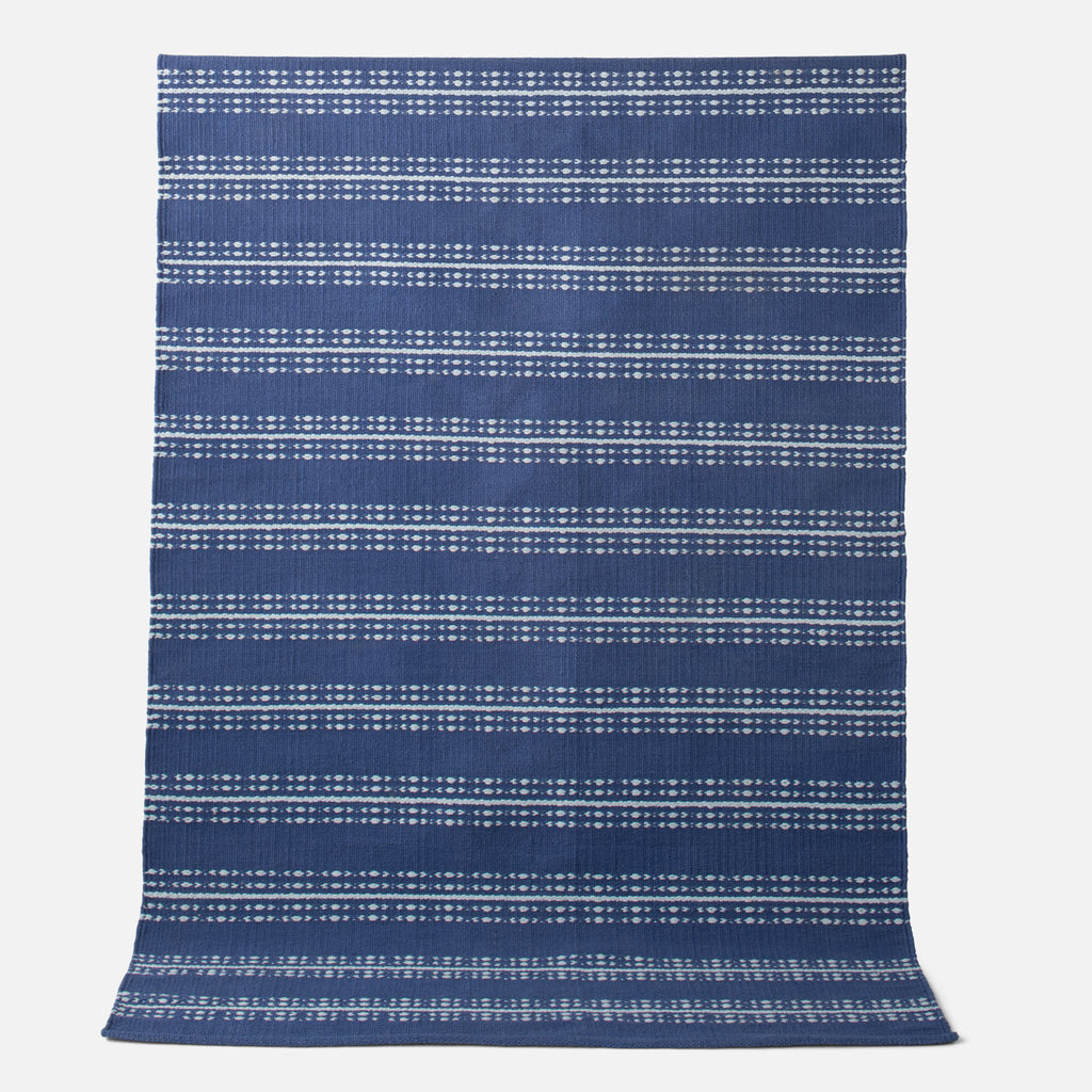 Cotton Ticking Stripe Flatweave Rug