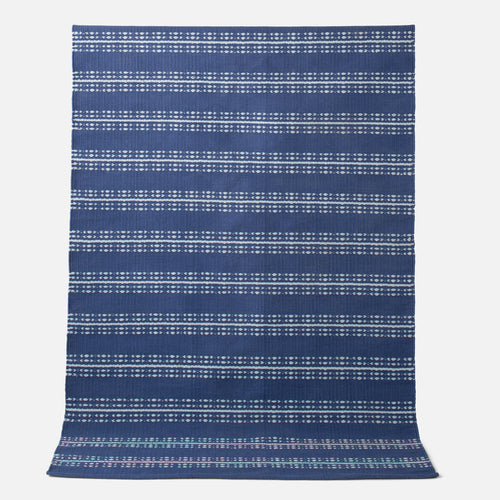 Cotton Ticking Stripe Flatweave Rug