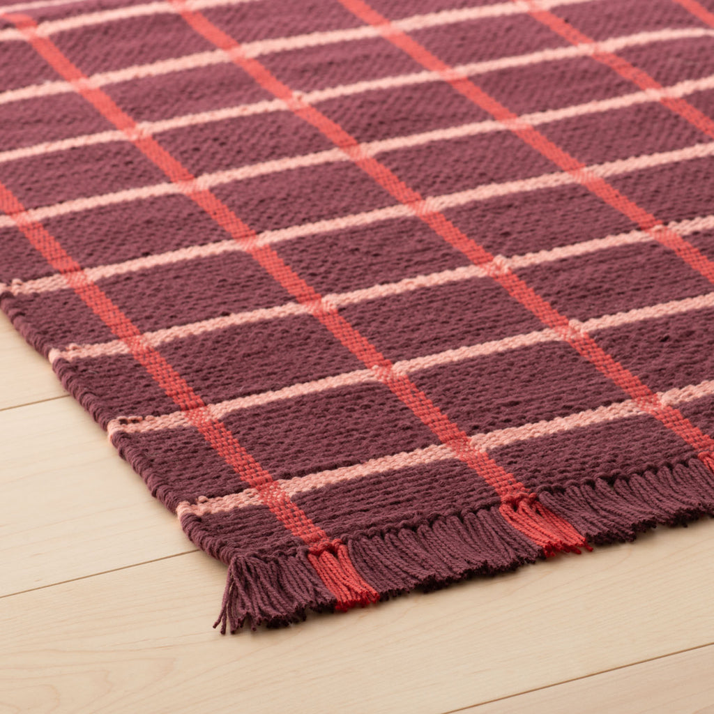 Cotton Grid Flatweave Rug