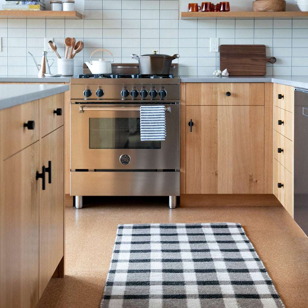 Plaid Wool Non-Slip Rug