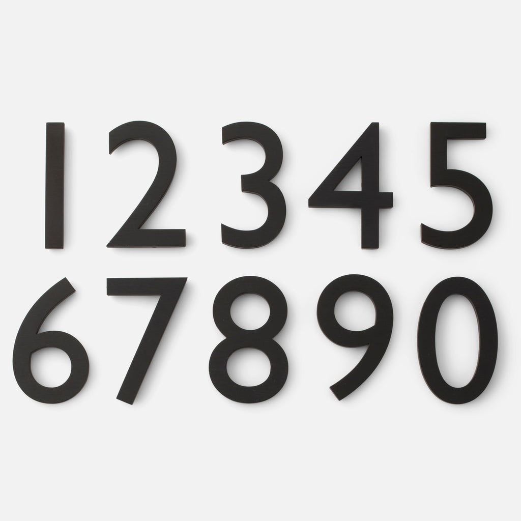 Magnetic House Numbers::Satin Black::Hover