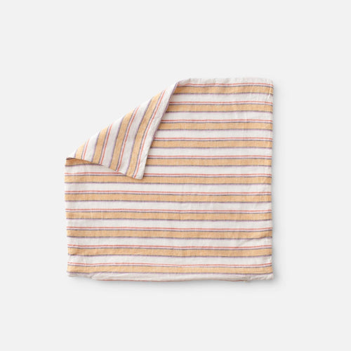 Market Stripe Linen Throw Pillow