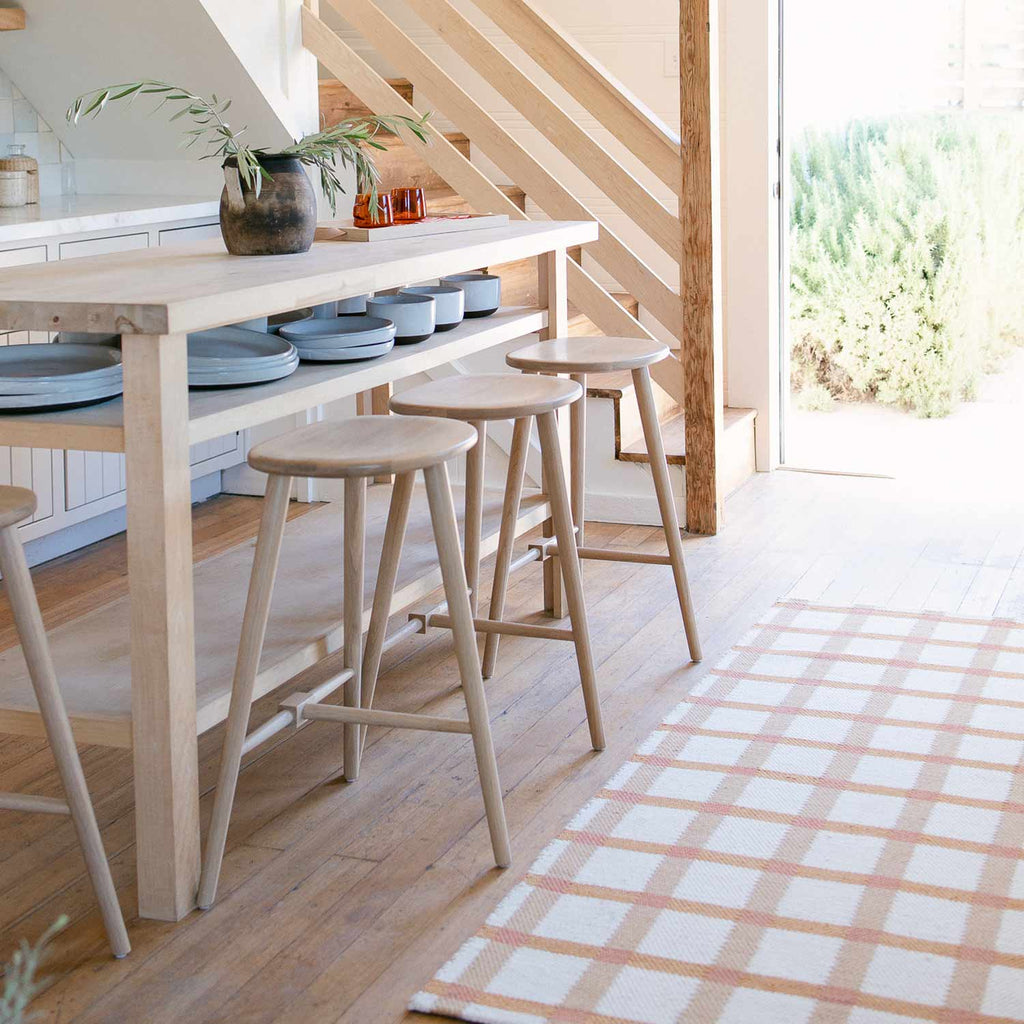 Plaid Wool Non-Slip Rug