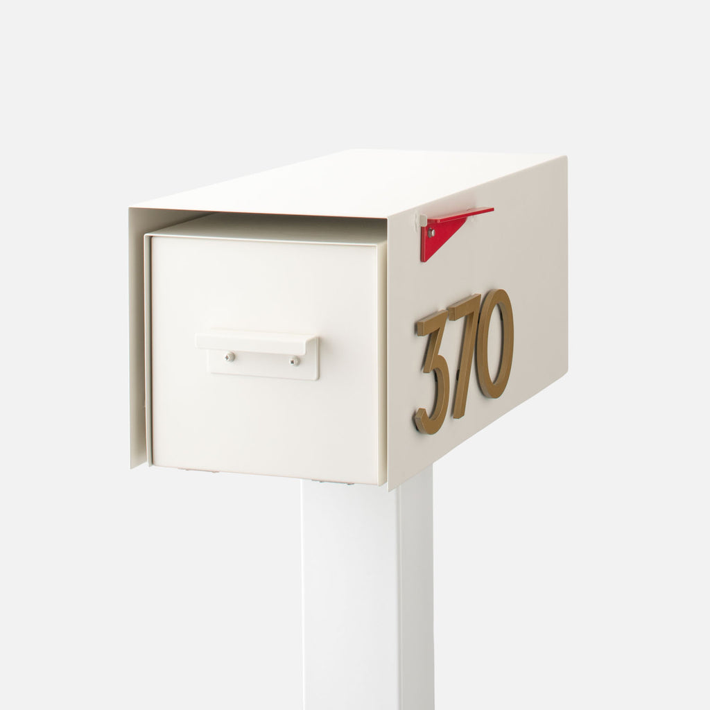 Post-Mounted Mailbox::White::Main