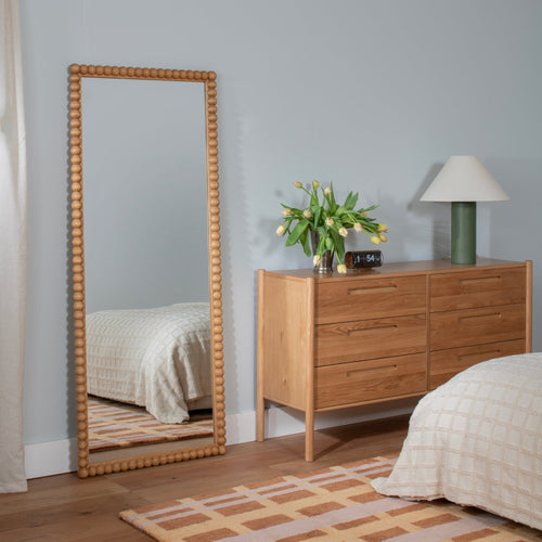 Bobbin Ash Mirror - Floor::ash wood::hover