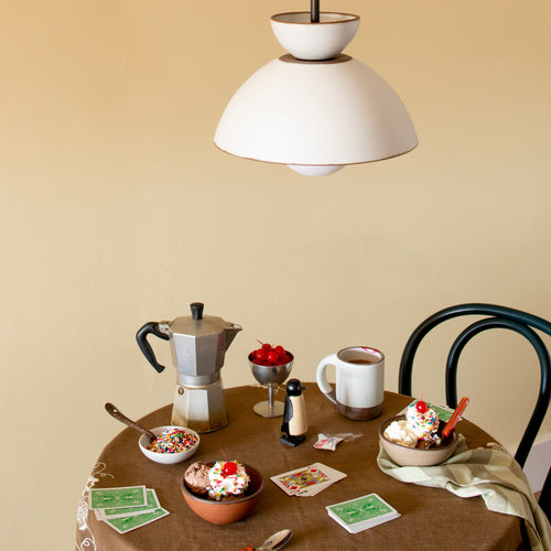 Schoolhouse x East Fork ® 12" Rod Pendant::Eggshell::hover