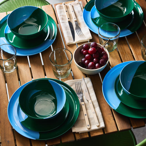 Half & Half Melamine Dinnerware