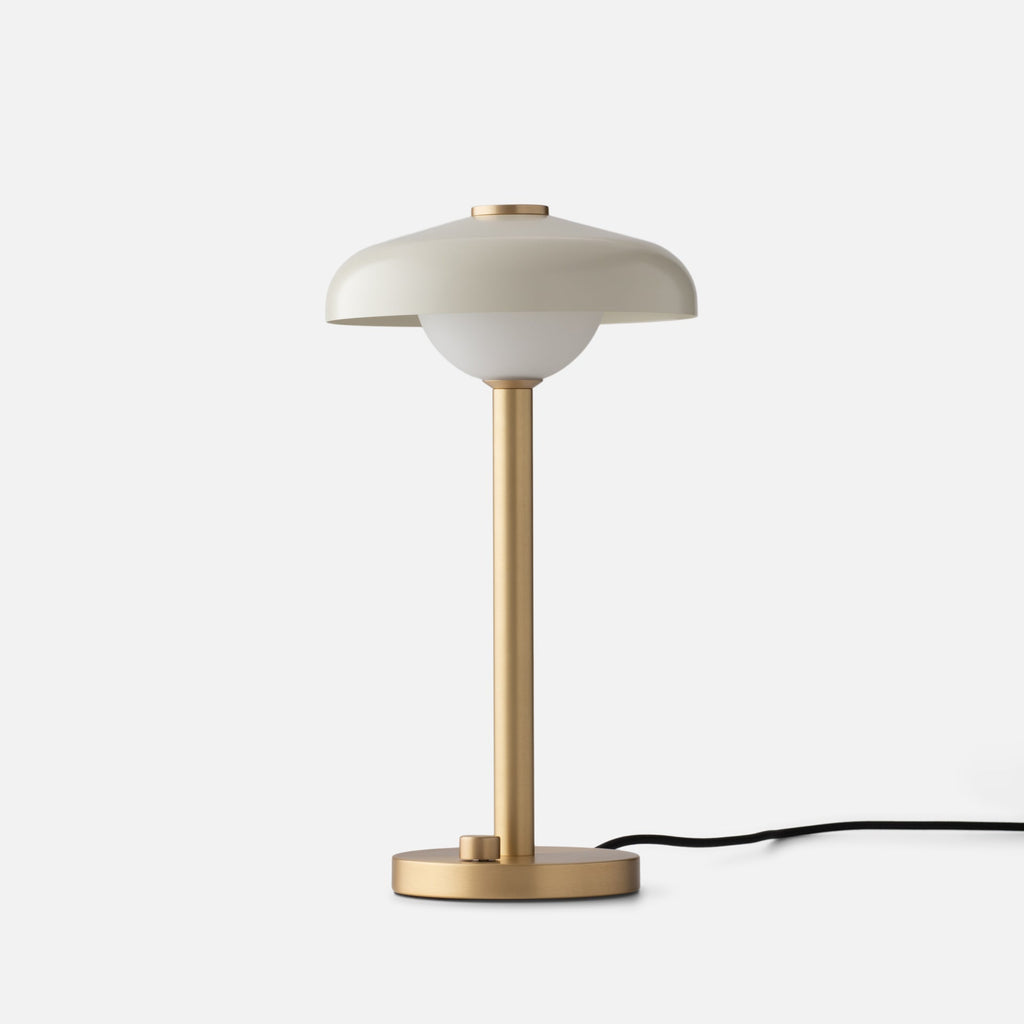 Caldera 9" Table Lamp::White-Satin::main