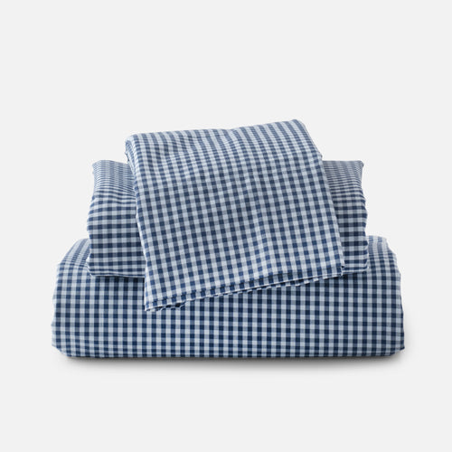 Gingham Percale Sheet Set