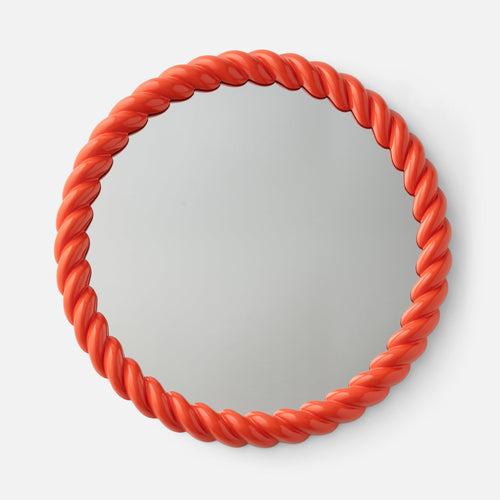 Schoolhouse x Clare V.® Fernand Circle Mirror::persimmon-gloss::main