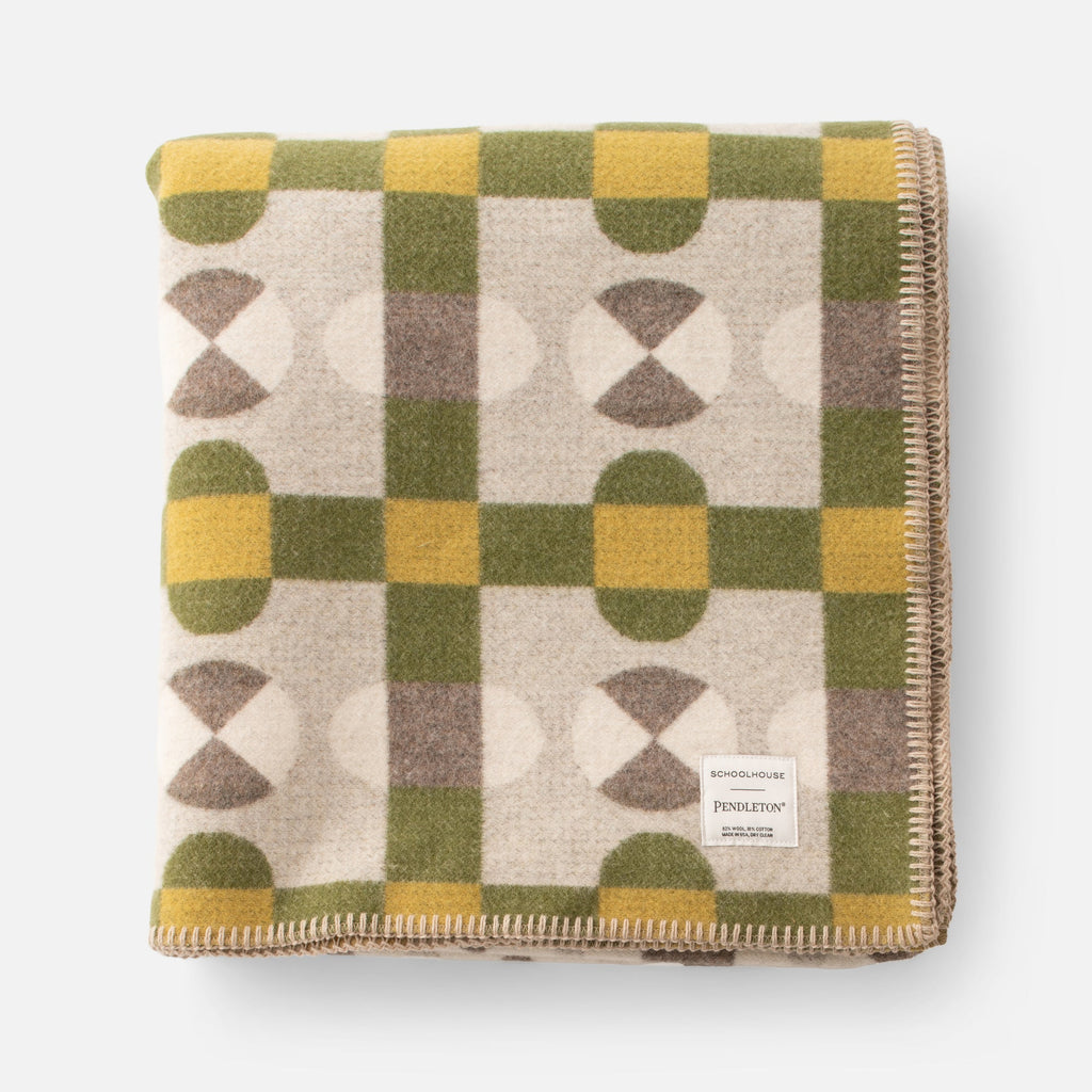 Schoolhouse x Pendleton &#174; Hopscotch Wool Throw::olive::main