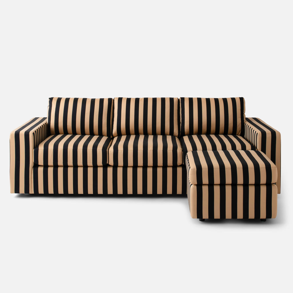 Schoolhouse x Clare V.® Marc Striped Ottoman