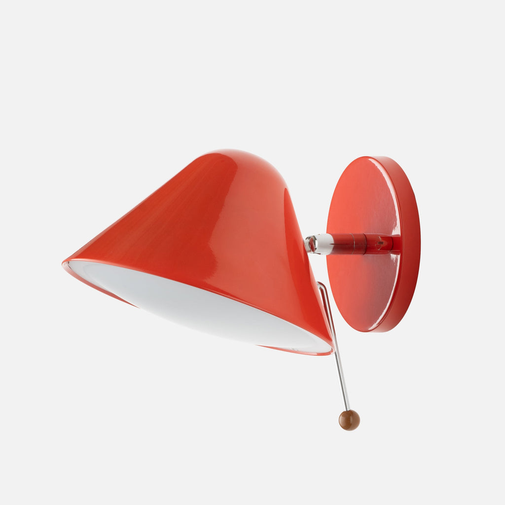 Schoolhouse x Clare V.® Hans Pivot Sconce::persimmon-gloss::main