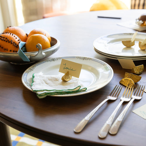 Clementine Brass Place Card Set