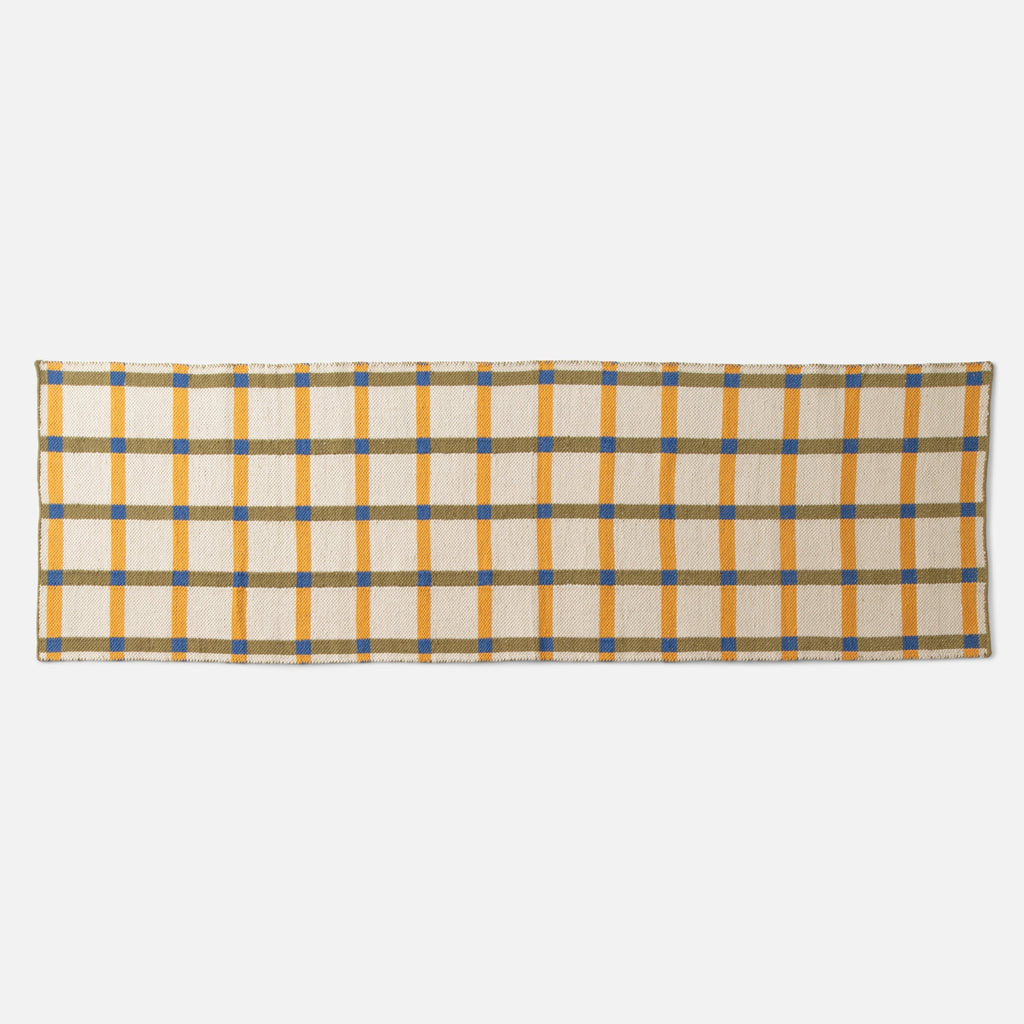Plaid Wool Reversible Rug