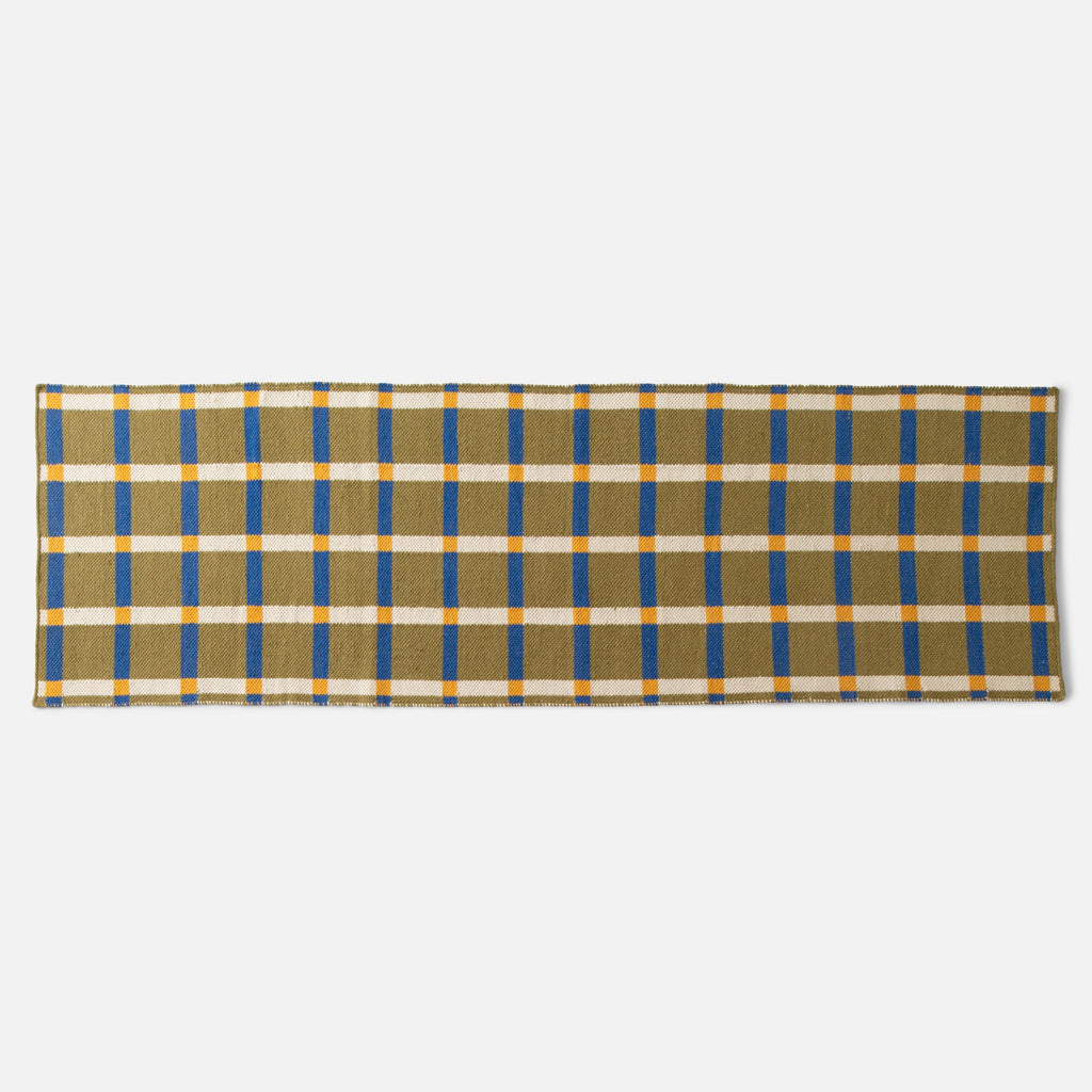 Plaid Wool Reversible Rug