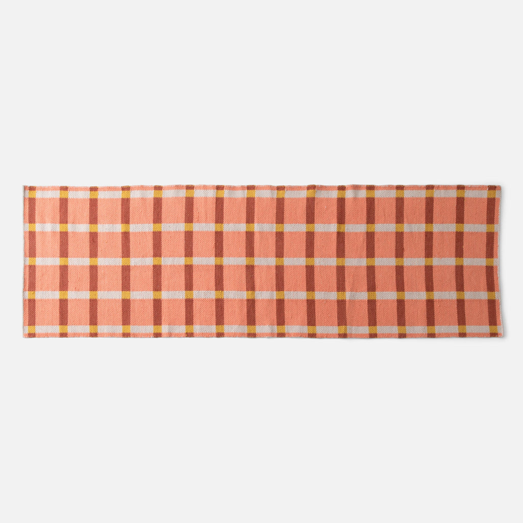 Plaid Wool Reversible Rug