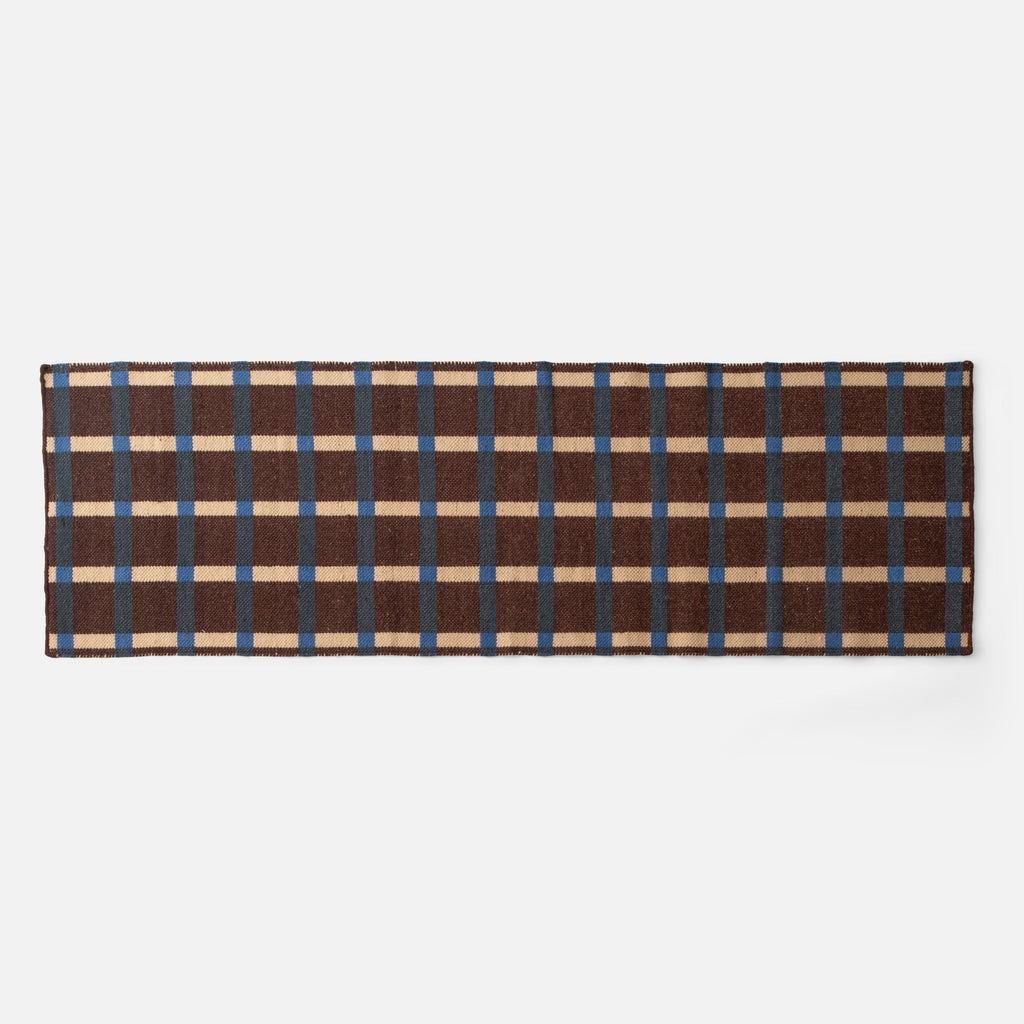 Plaid Wool Reversible Rug