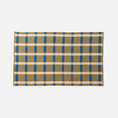 Plaid Wool Reversible Rug