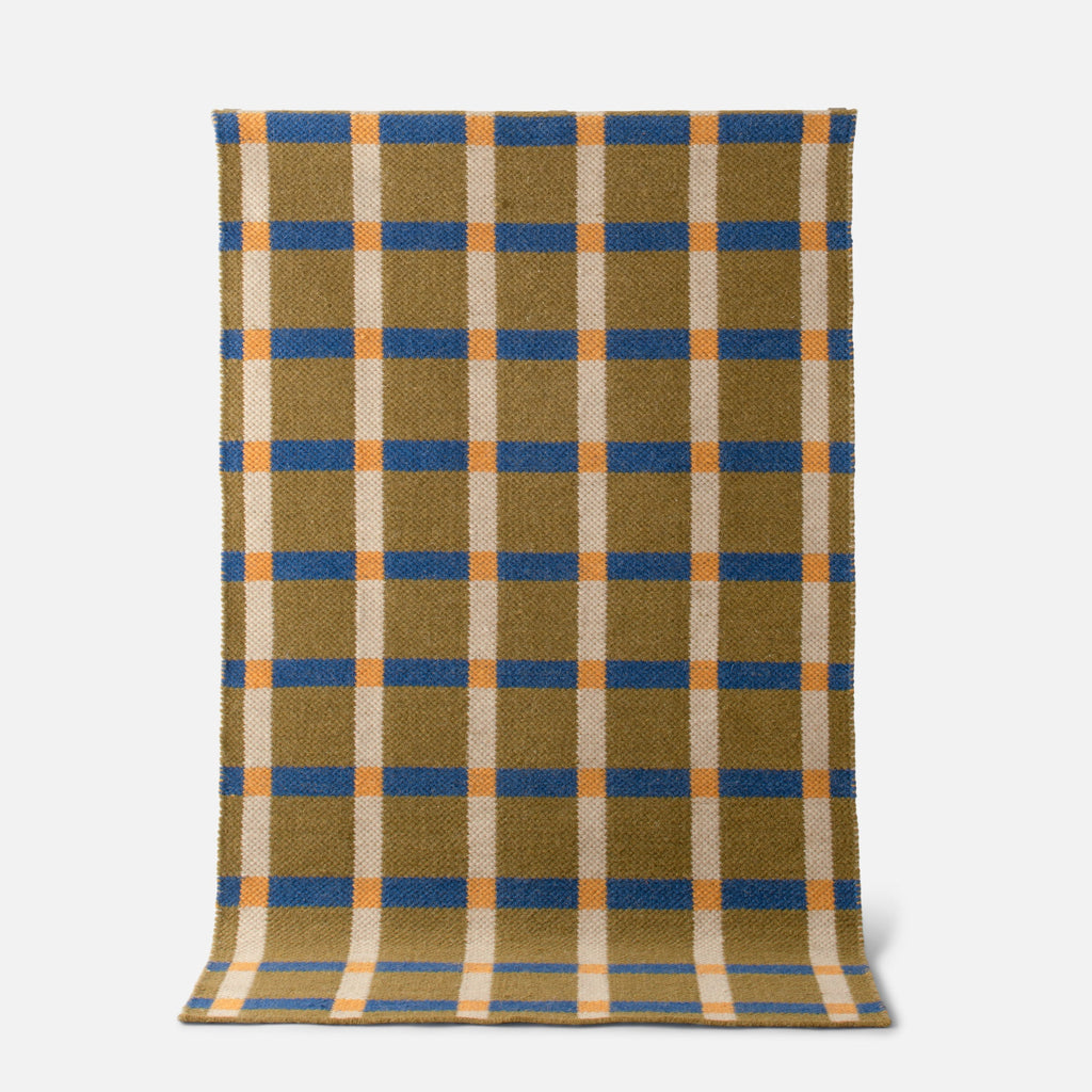 Plaid Wool Reversible Rug