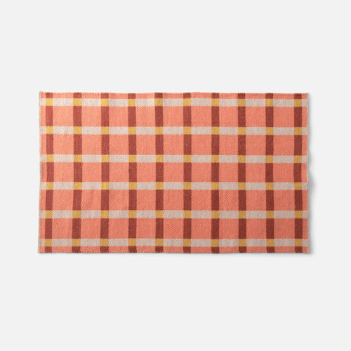 Plaid Wool Reversible Rug