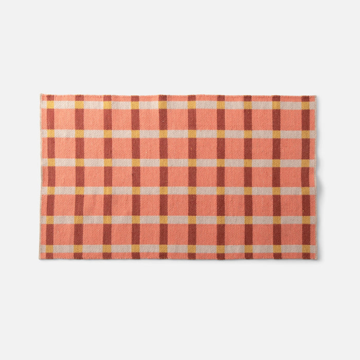 Plaid Wool Reversible Rug
