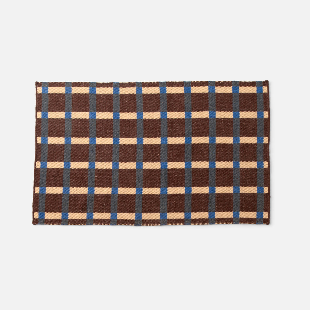 Plaid Wool Reversible Rug