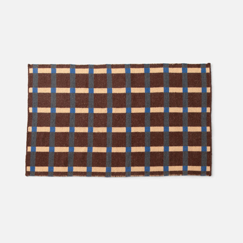 Plaid Wool Reversible Rug