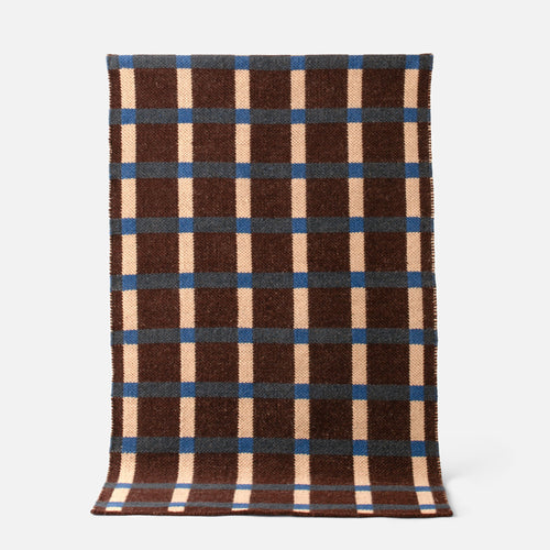Plaid Wool Reversible Rug
