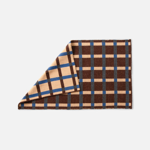 Plaid Wool Reversible Rug