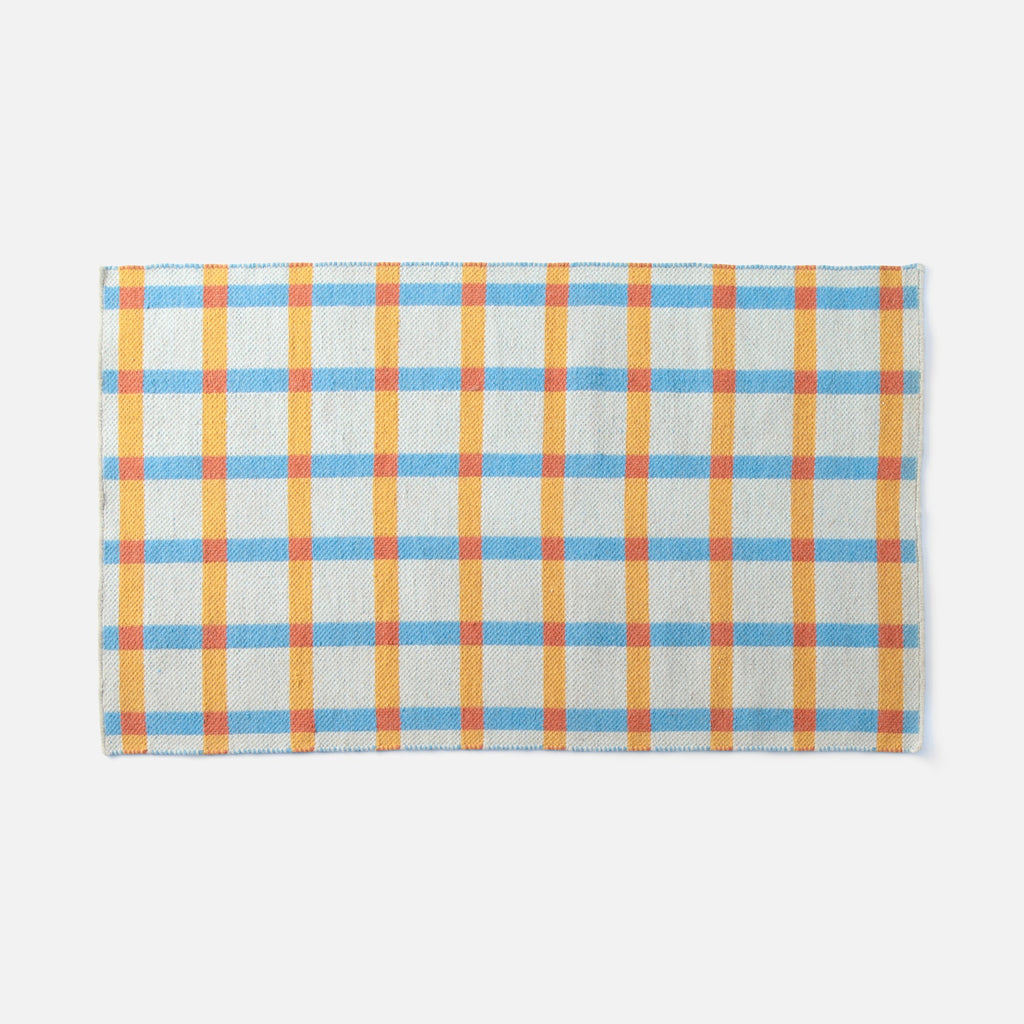 Plaid Wool Reversible Rug