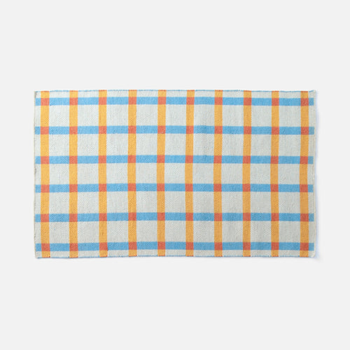 Plaid Wool Reversible Rug