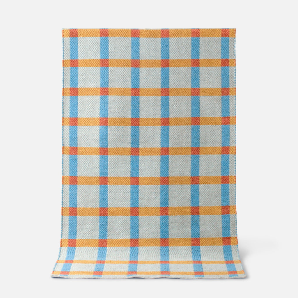 Plaid Wool Reversible Rug
