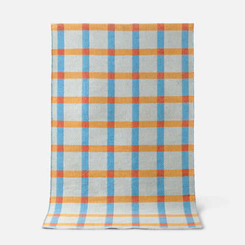 Plaid Wool Reversible Rug