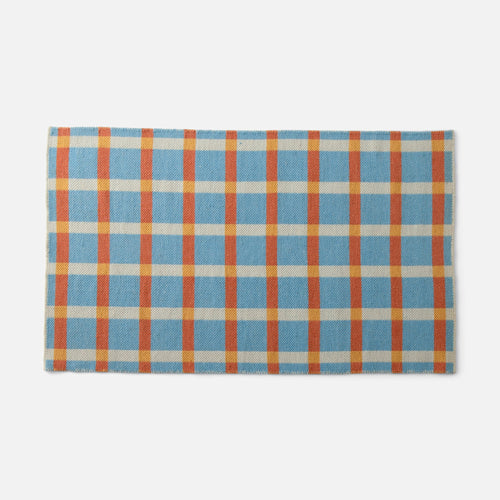 Plaid Wool Reversible Rug