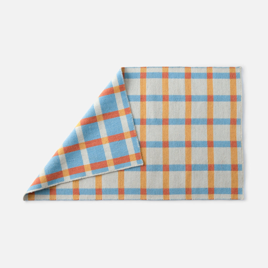 Plaid Wool Reversible Rug