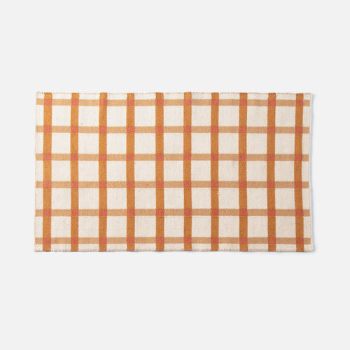 Plaid Wool Reversible Rug