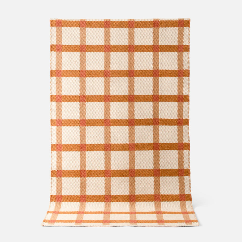 Plaid Wool Reversible Rug