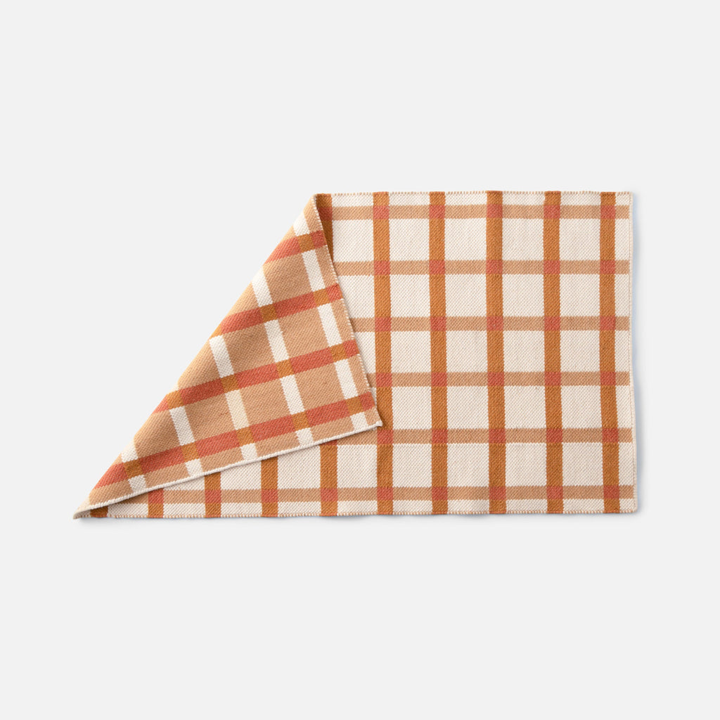 Plaid Wool Reversible Rug