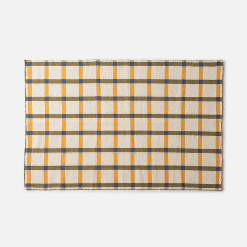 Plaid Wool Reversible Rug