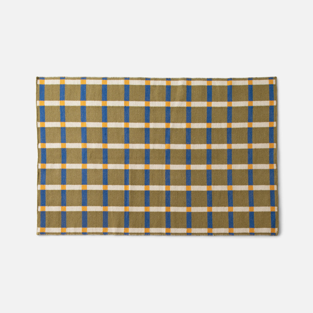 Plaid Wool Reversible Rug