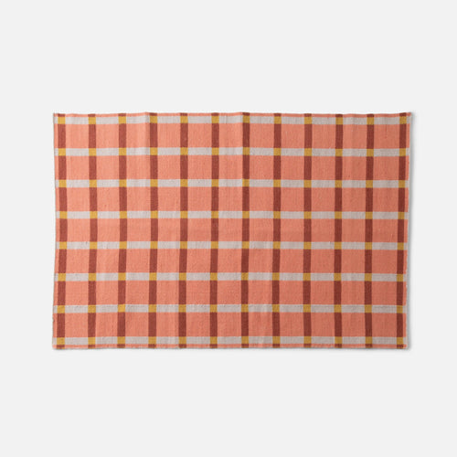 Plaid Wool Reversible Rug